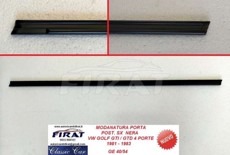 MODANATURA PORTA VW GOLF 4P 81 - 83 POST.SX NERA (40/54)